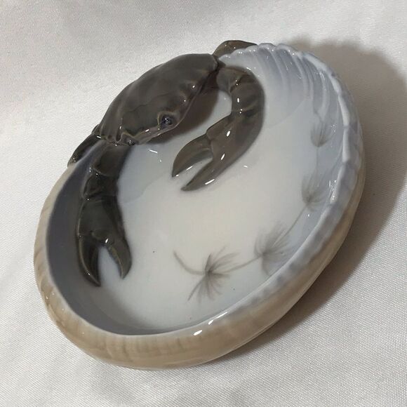 1920s Danish Royal Copenhagen Denmark Porcelain Crab Bowl #3131 - Picture 2 of 9